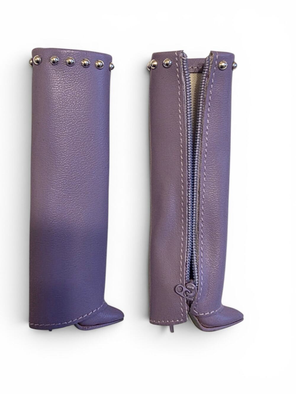 Pre-owned 2020 Fashion Royalty Integrity Holographic Novae Purple Foldover Boots
